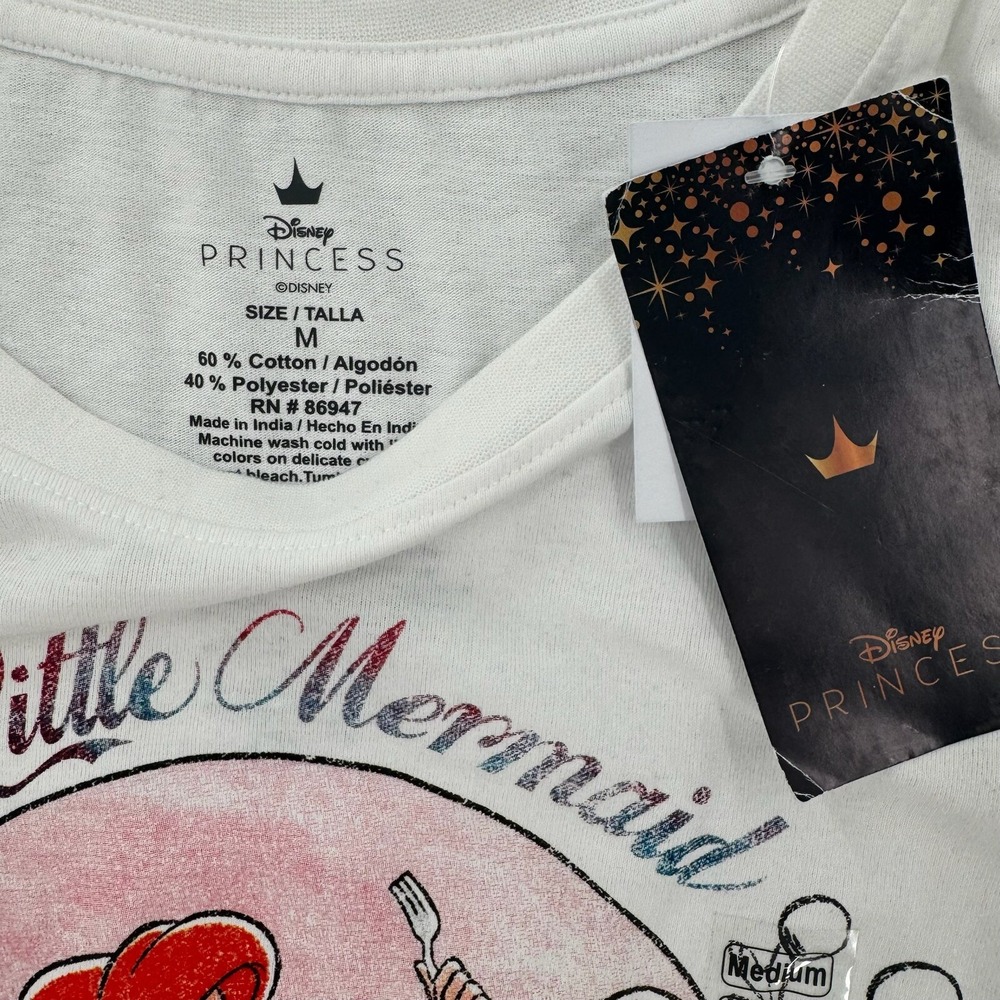 Disney Princess The Little Mermaid Ariel Treasure Seeker Girls T Shirt Medium M - Picture 3 of 6